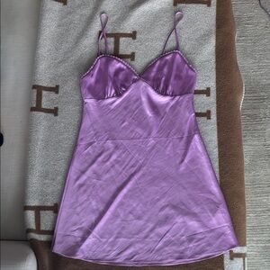 Purple aritzia lilac Satin Slip Dress